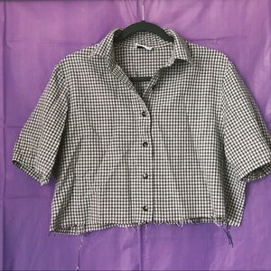 Brandy Melville inspired checkered crop top